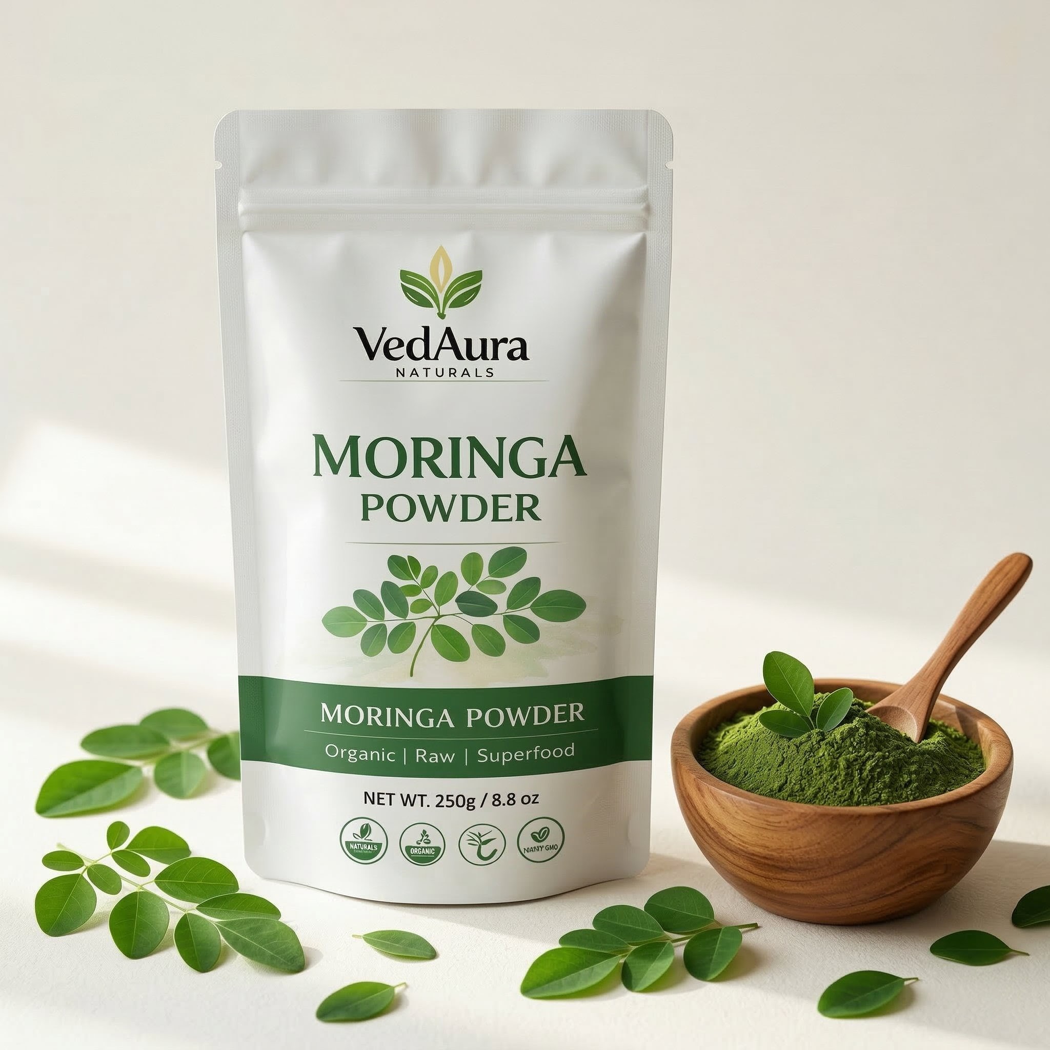 VedAura Organic Moringa Powder