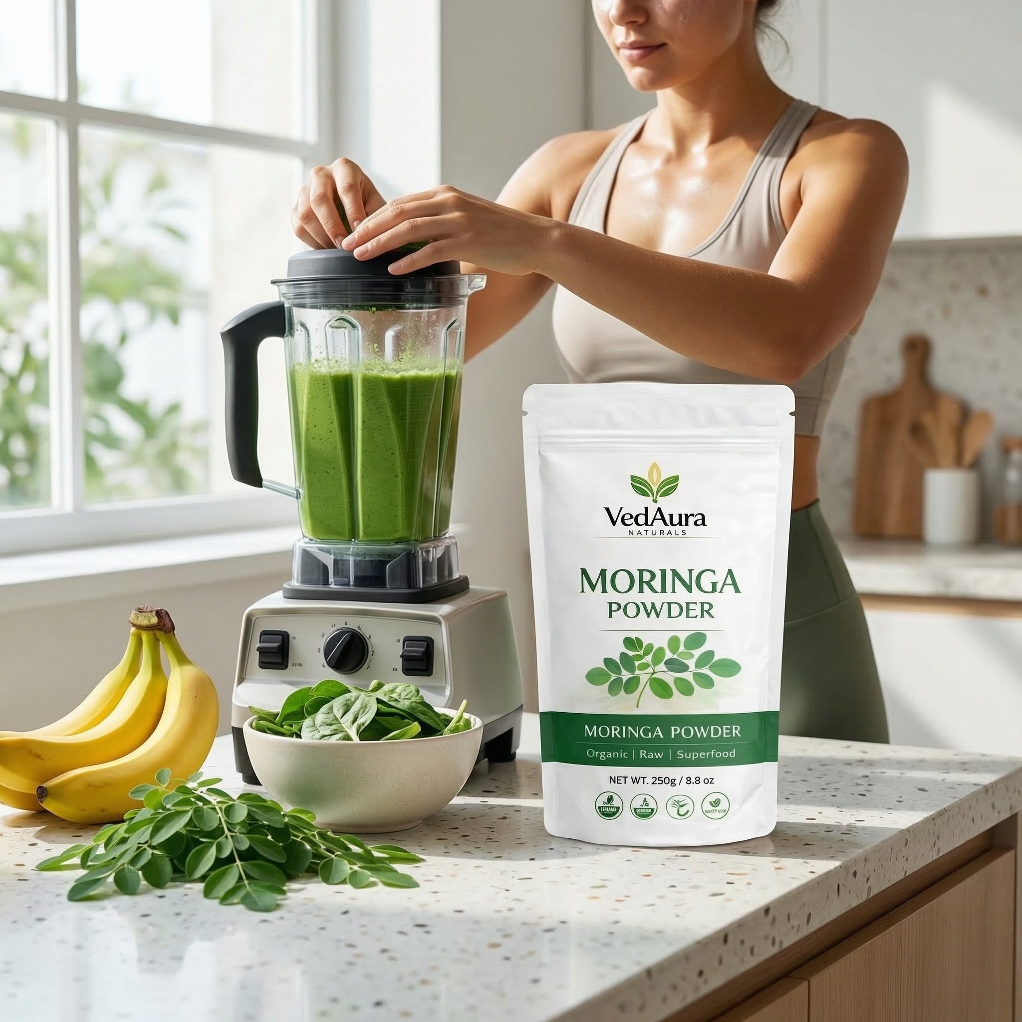 VedAura Organic Moringa Powder