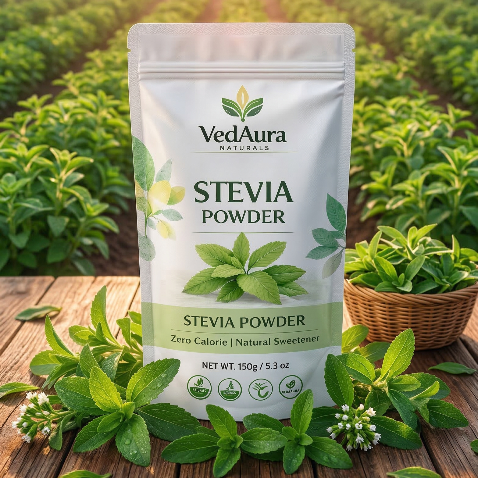 VedAura Naturals Stevia powder