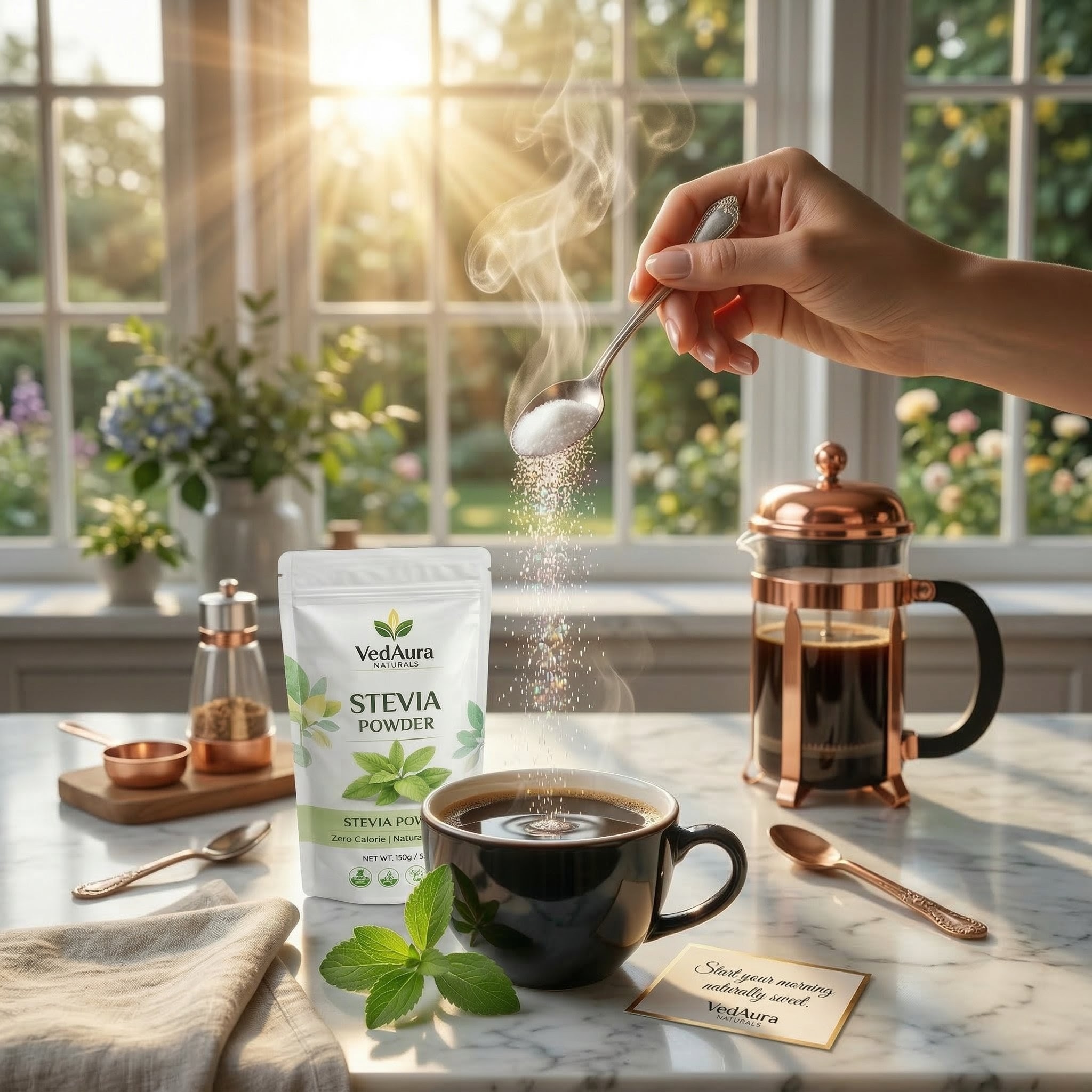 VedAura Naturals Stevia powder