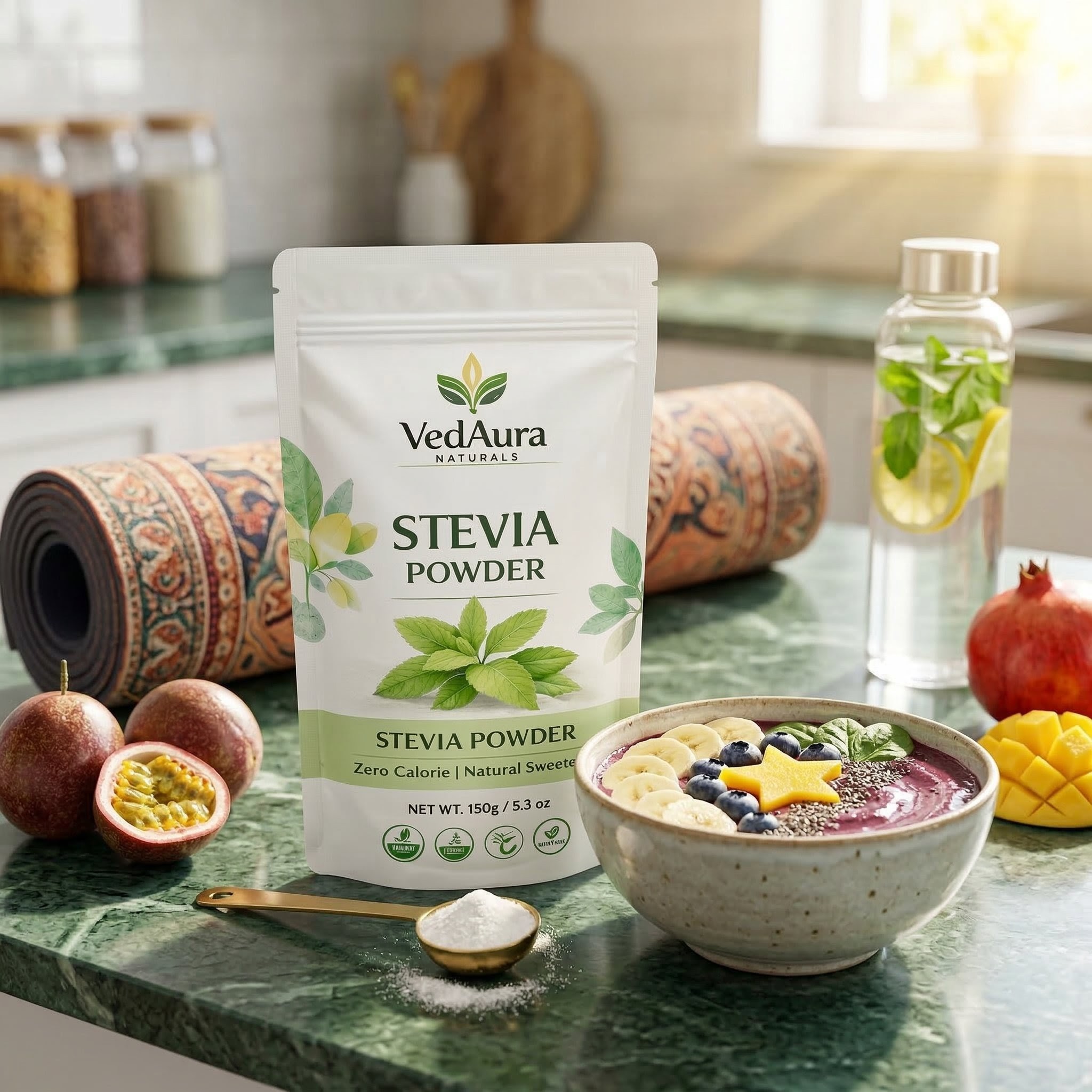 VedAura Naturals Stevia powder