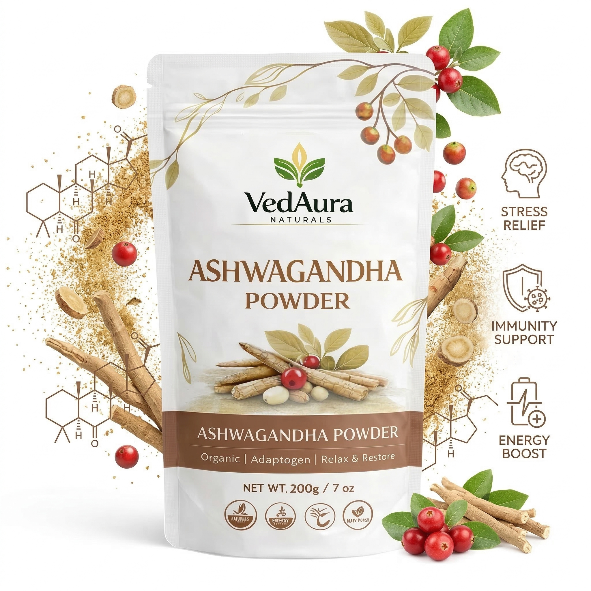 VedAura Ashwagandha powder